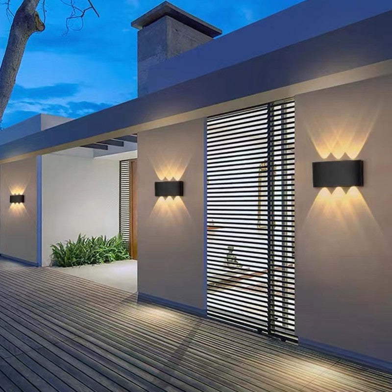 Modern Rectangular Outdoor Wall Lamp – Waterproof & Rustproof LED