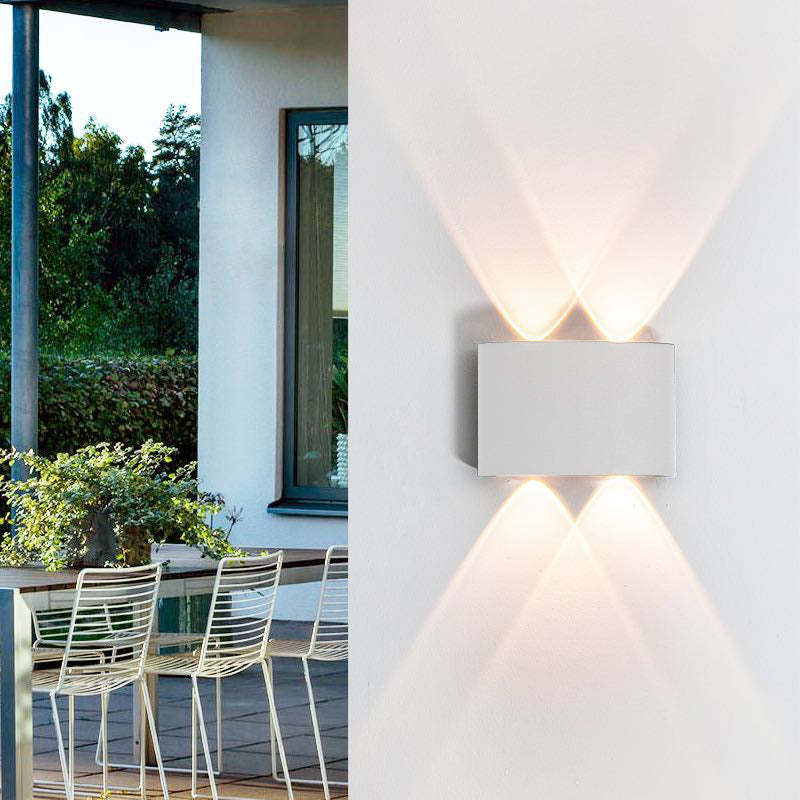 Modern Rectangular Outdoor Wall Lamp – Waterproof & Rustproof LED