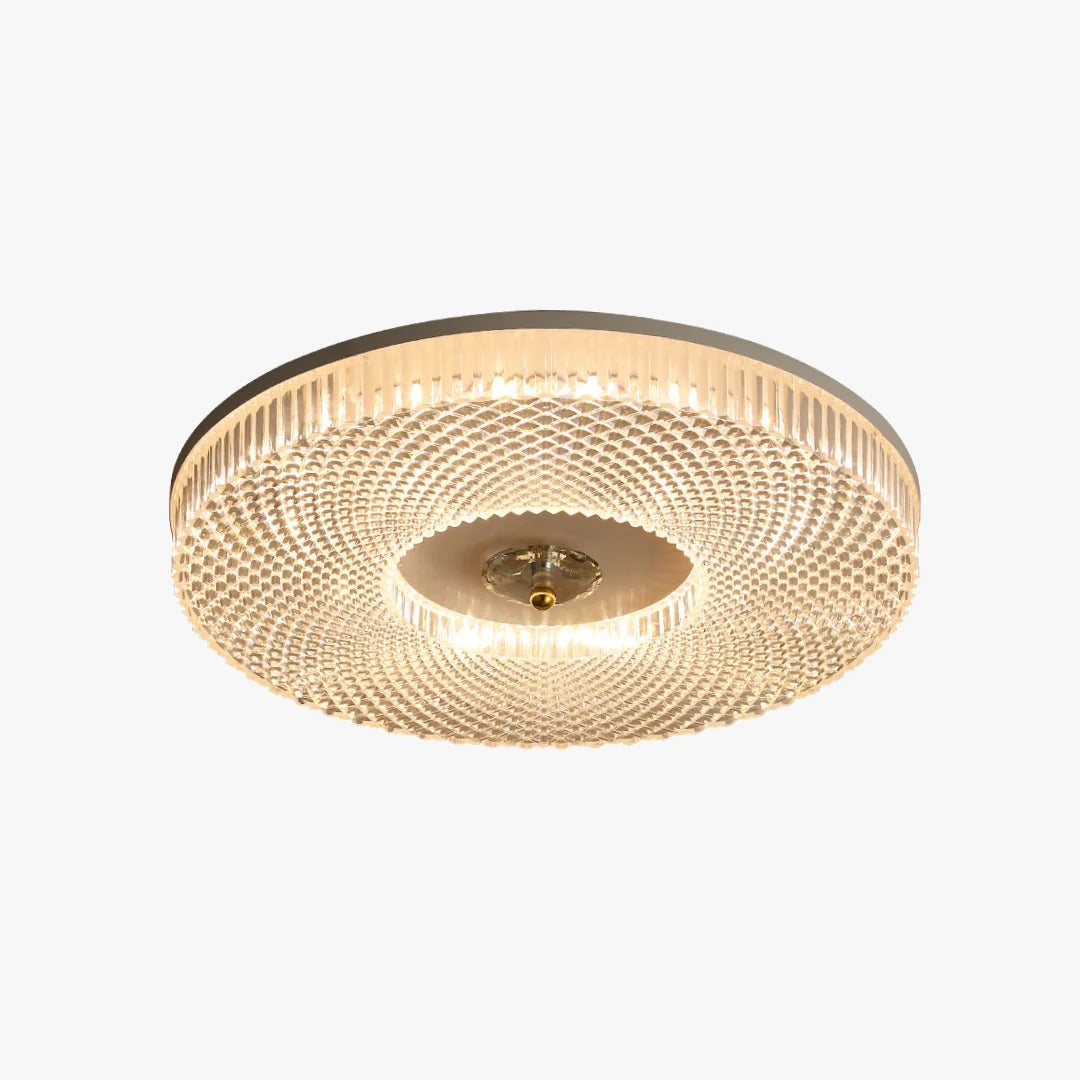 Modern Round LED Ceiling Light - Crystal Flush Mount