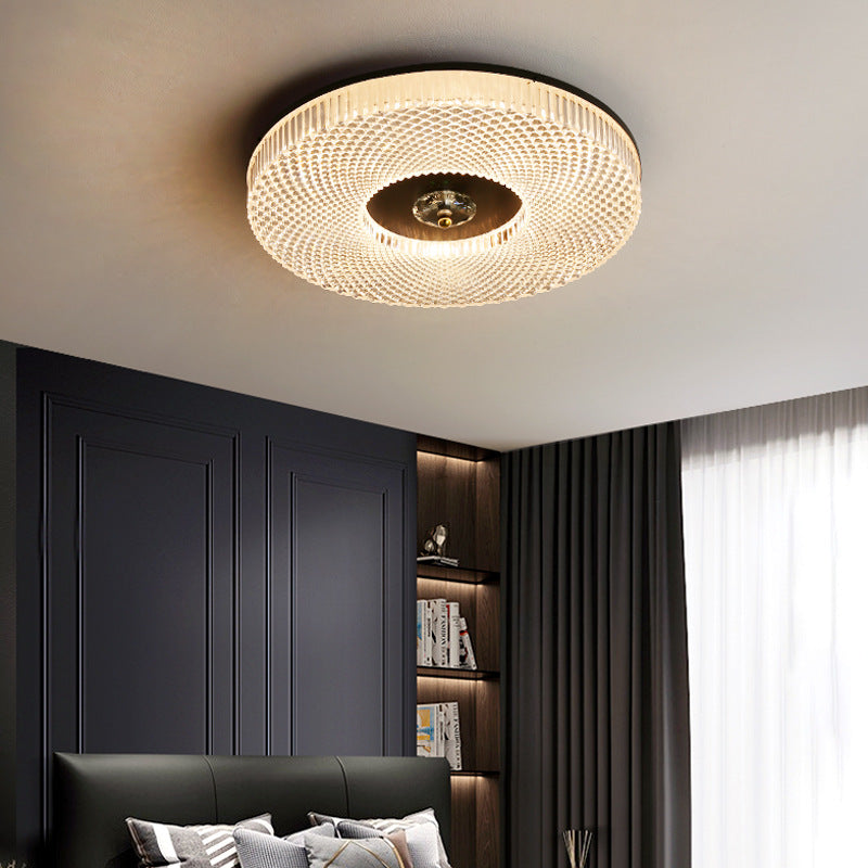 Modern Round LED Ceiling Light - Crystal Flush Mount