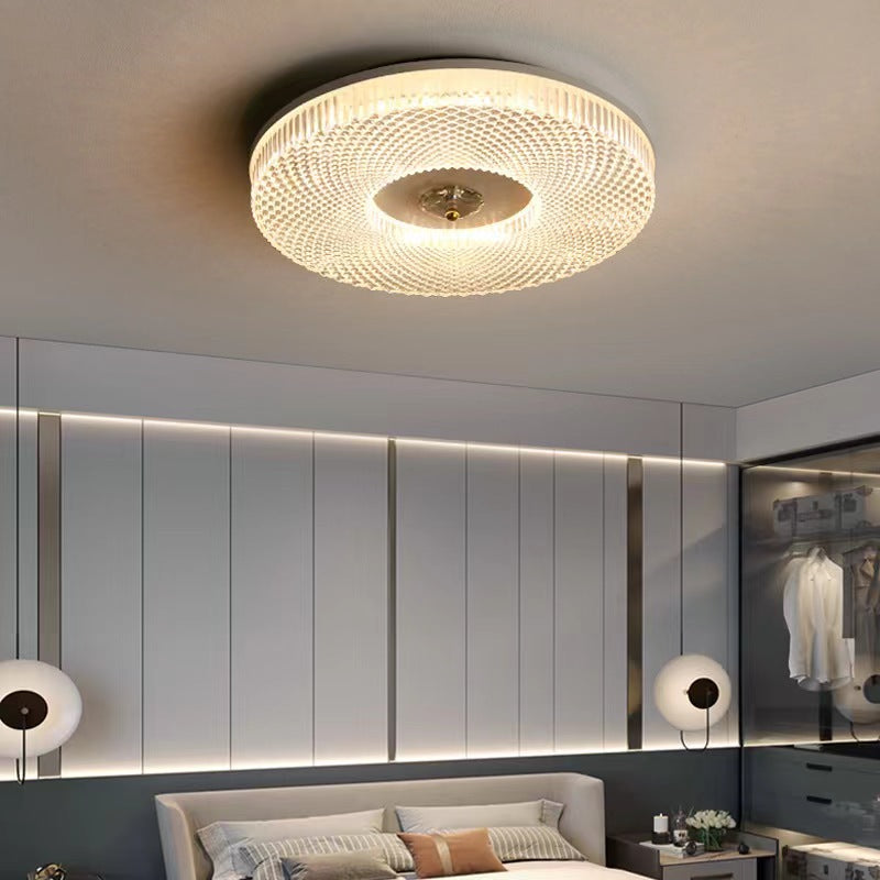 Modern Round LED Ceiling Light - Crystal Flush Mount