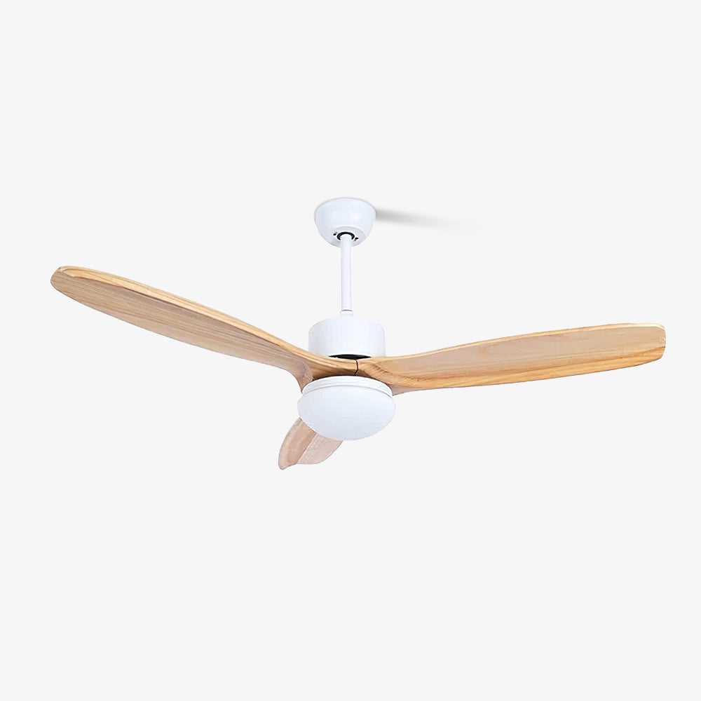 Modern Wooden Blade Ceiling Fan with Light