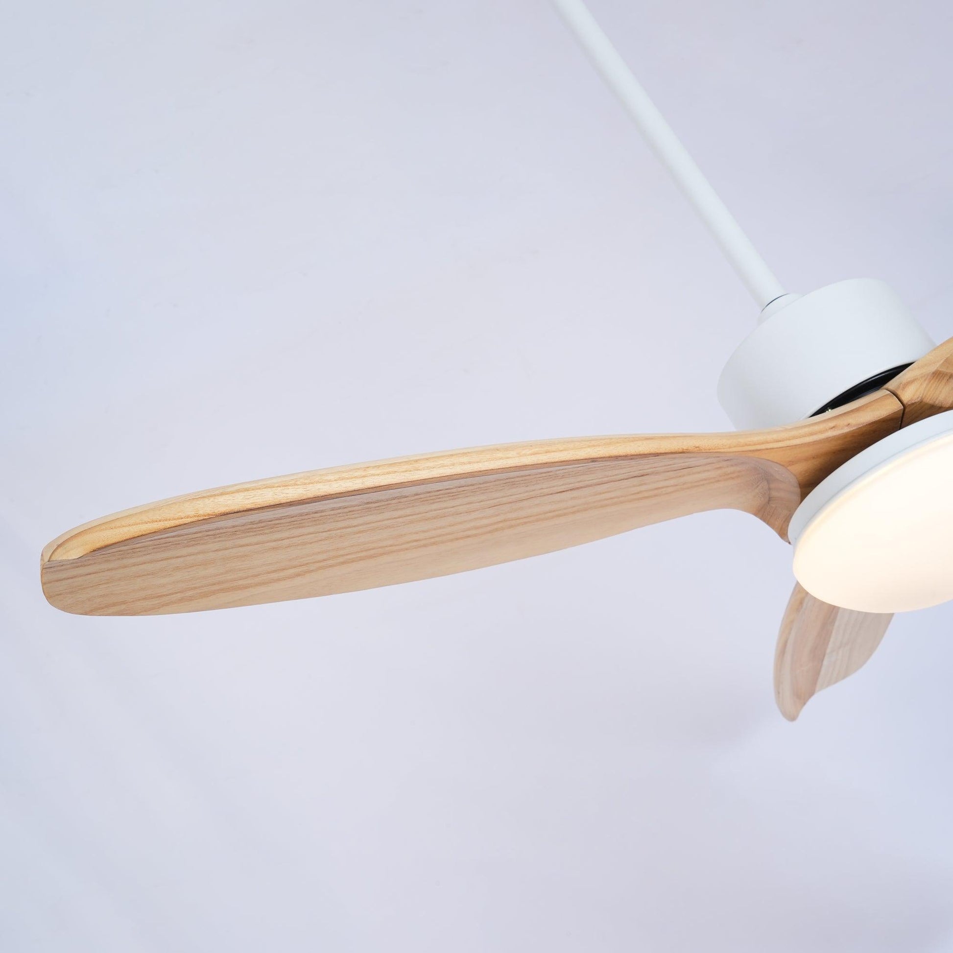 Modern Wooden Blade Ceiling Fan with Light