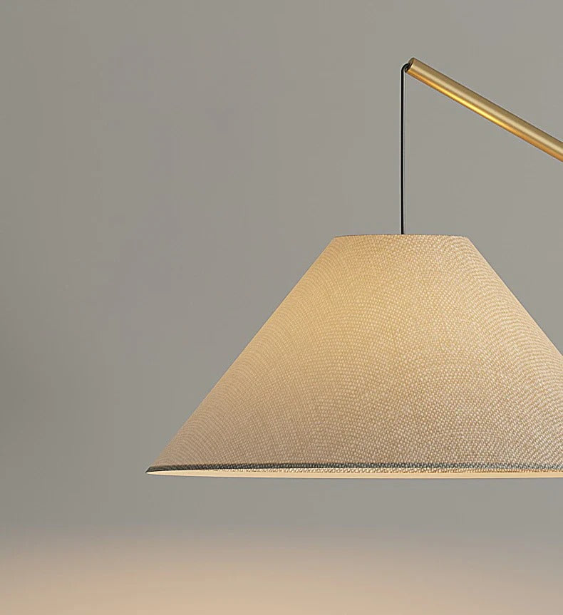 Modern Arc Floor Lamp with Linen Shade