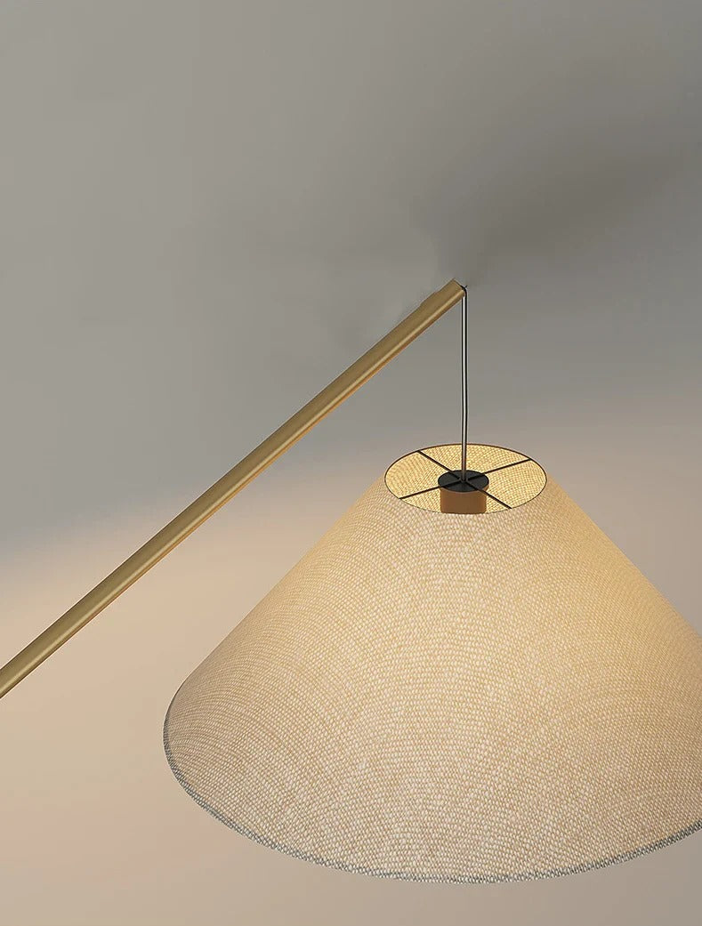 Modern Arc Floor Lamp with Linen Shade