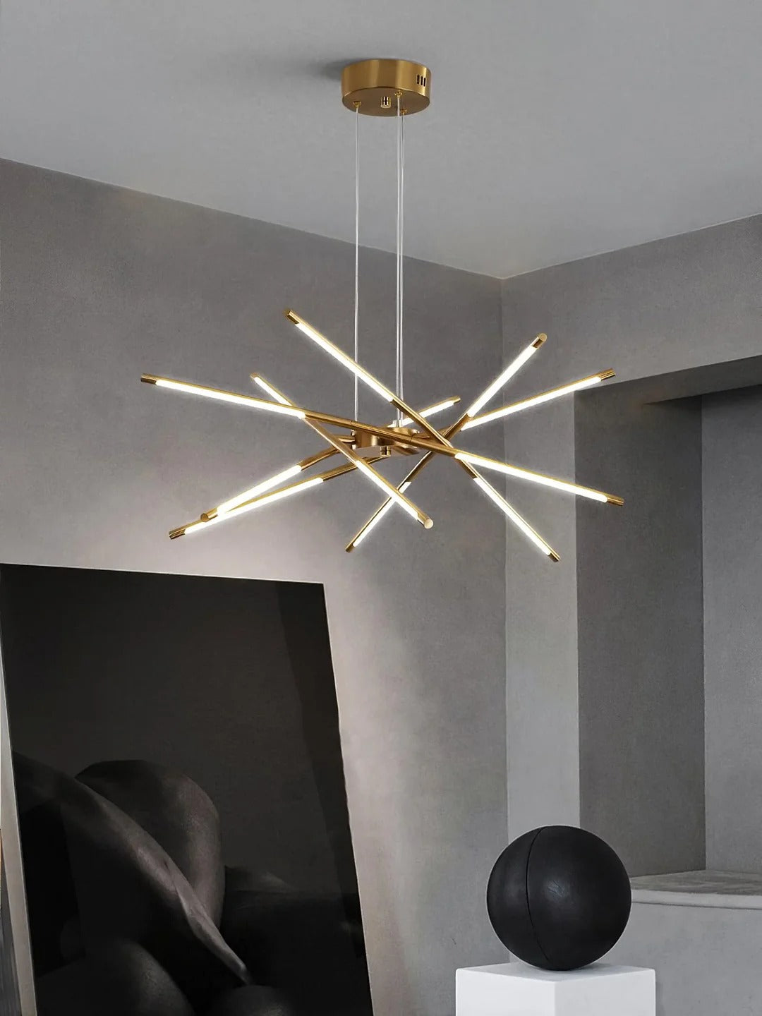 Modern LED Chandelier – Rotatable Design