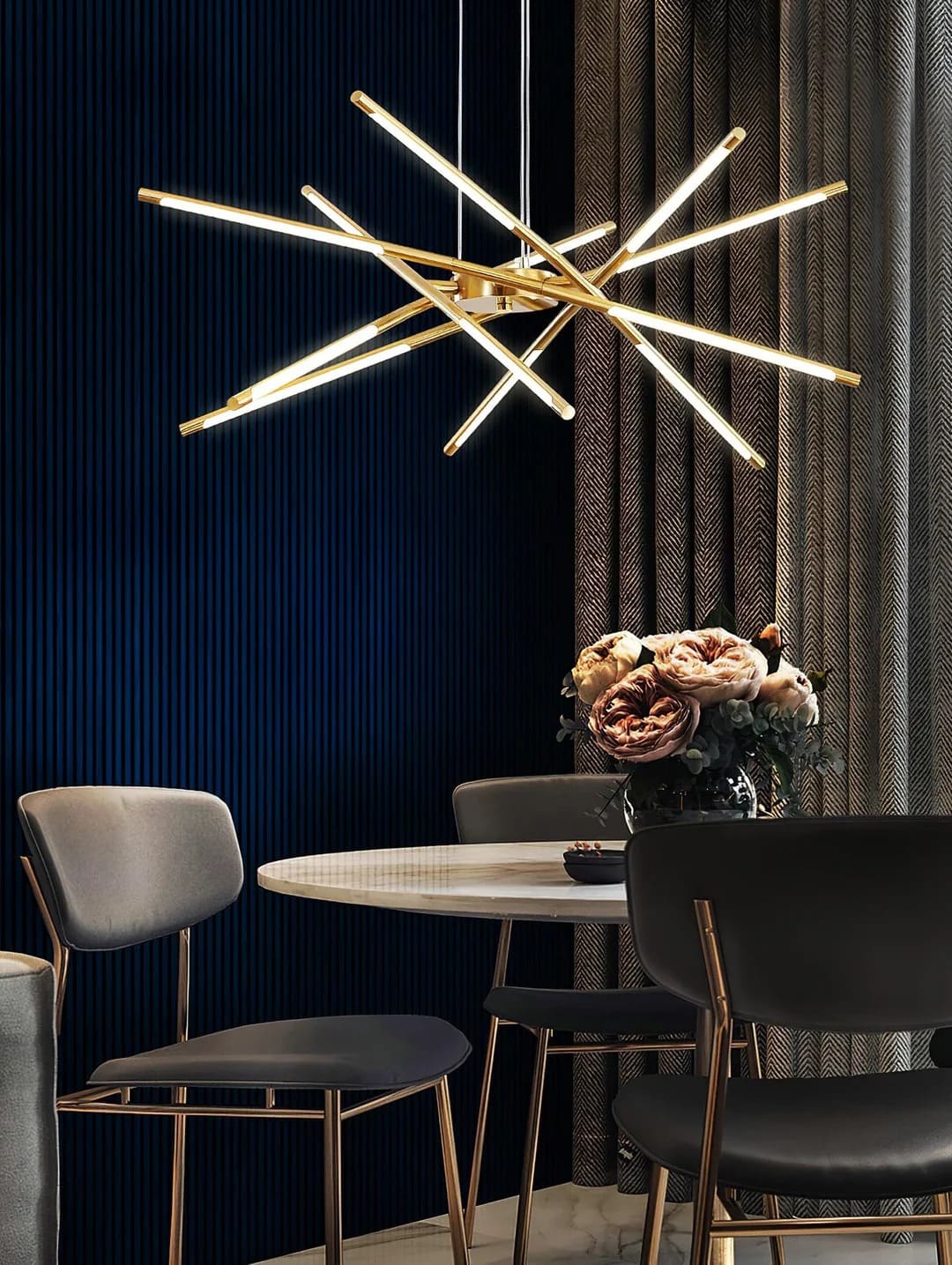 Modern LED Chandelier – Rotatable Design