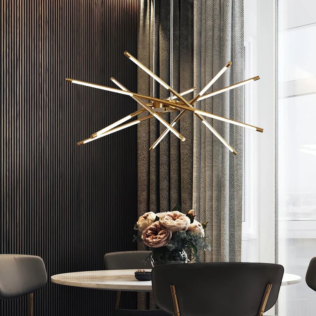 Modern LED Chandelier – Rotatable Design