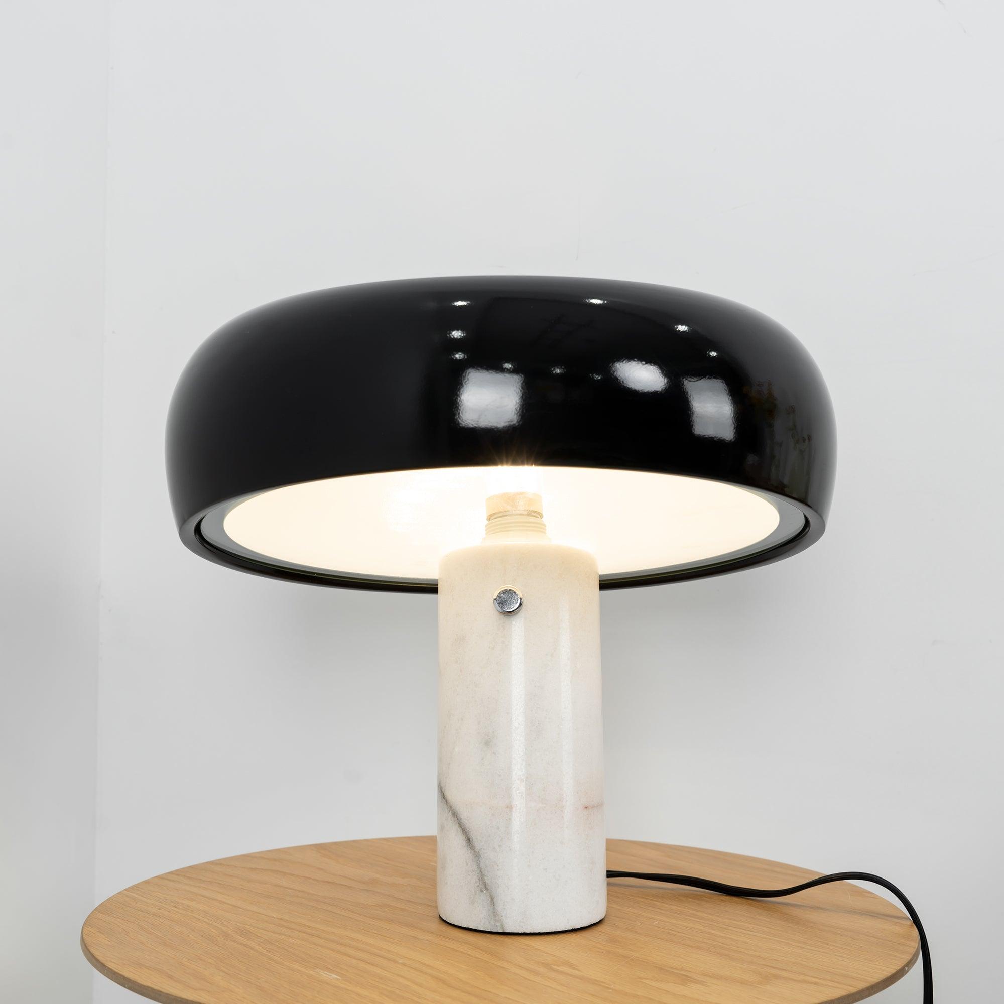 Minimalist Cylindrical Table Lamp with Dome Shade