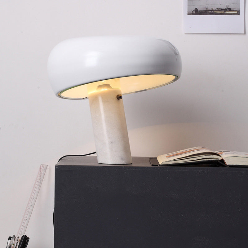 Minimalist Cylindrical Table Lamp with Dome Shade