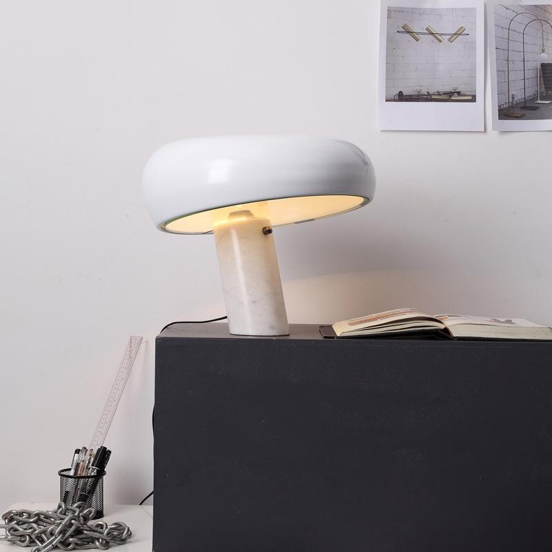 Minimalist Cylindrical Table Lamp with Dome Shade