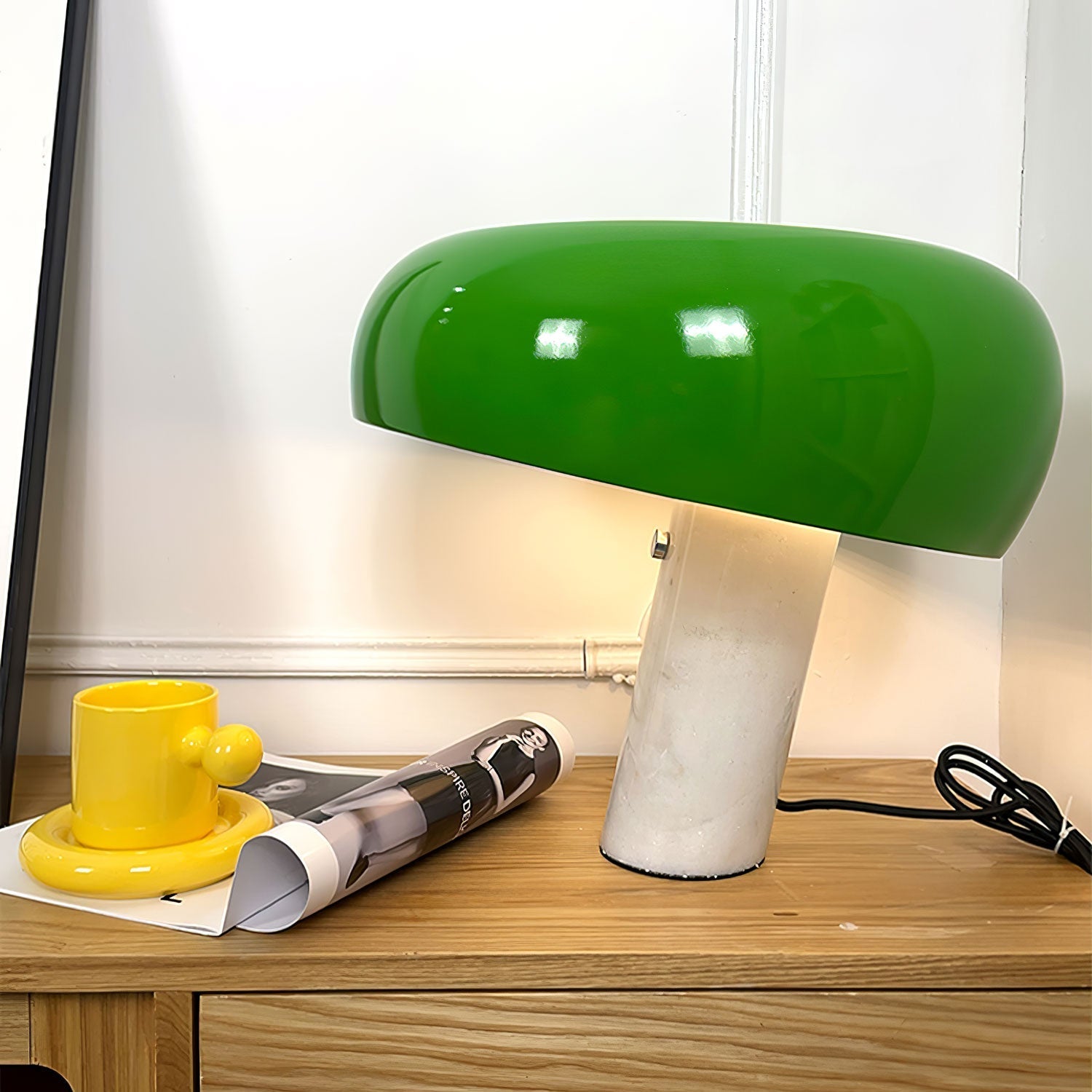 Minimalist Cylindrical Table Lamp with Dome Shade