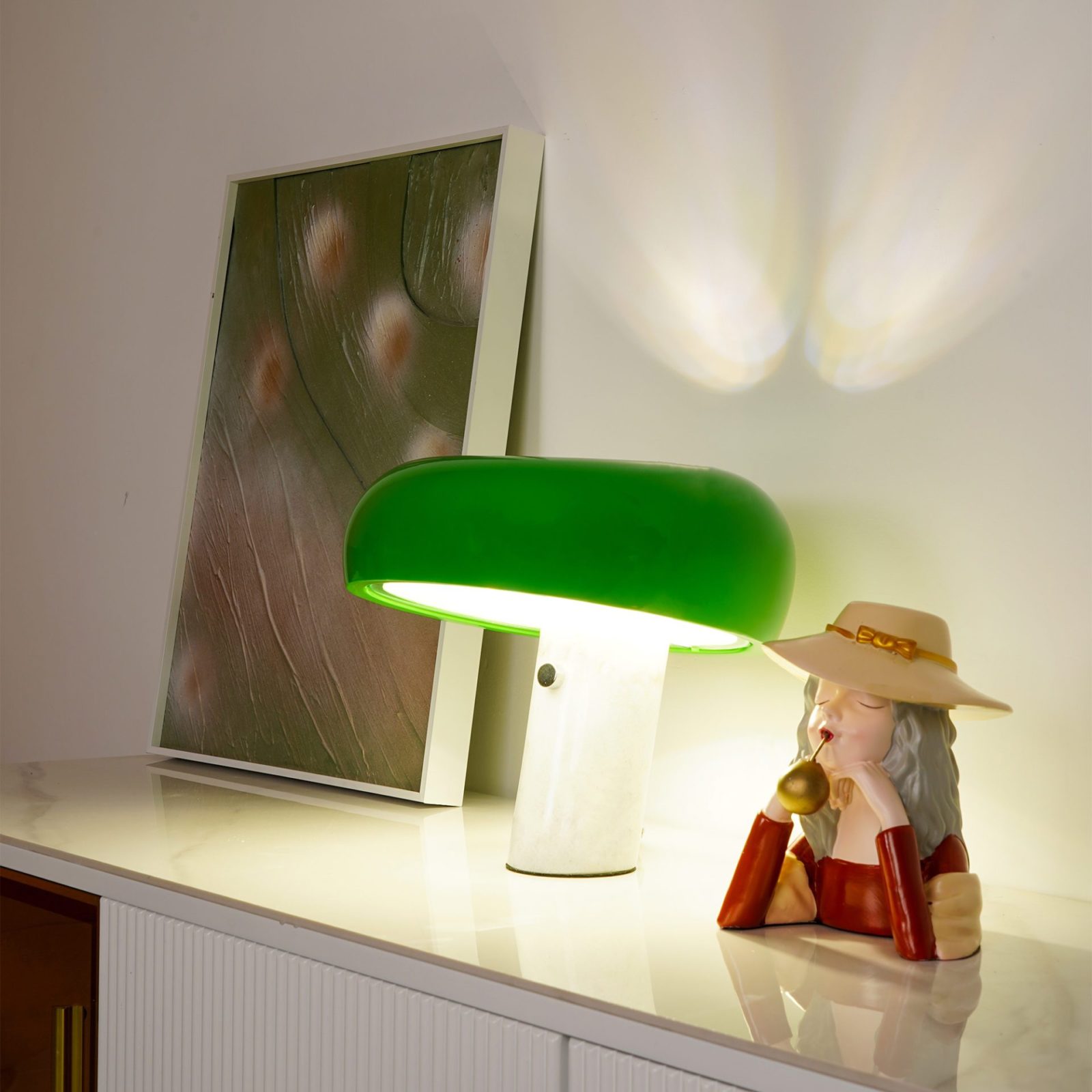 Minimalist Cylindrical Table Lamp with Dome Shade