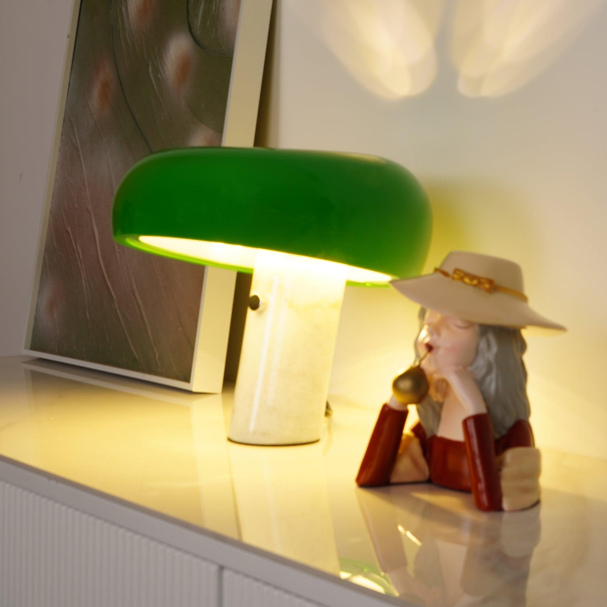 Minimalist Cylindrical Table Lamp with Dome Shade