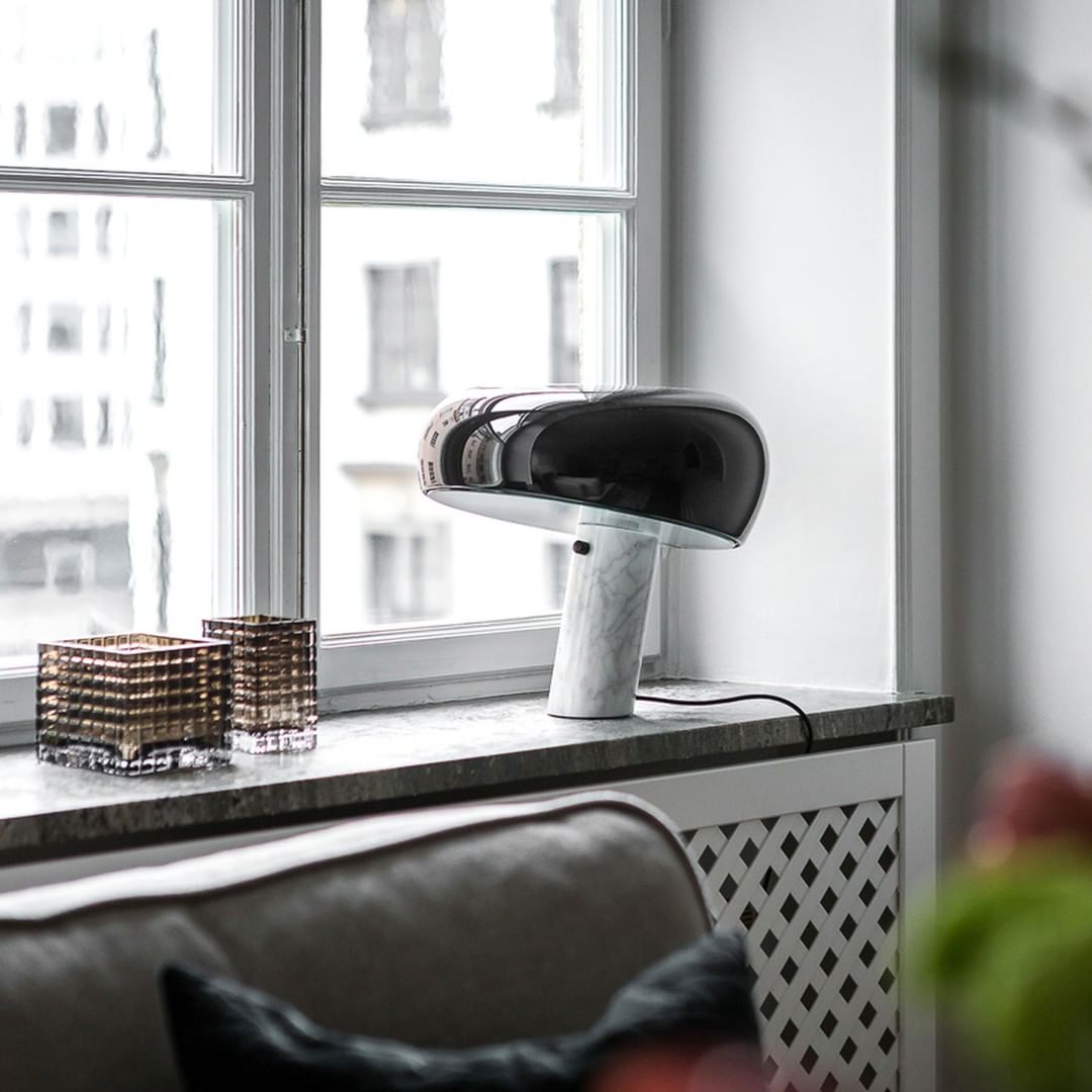 Minimalist Cylindrical Table Lamp with Dome Shade