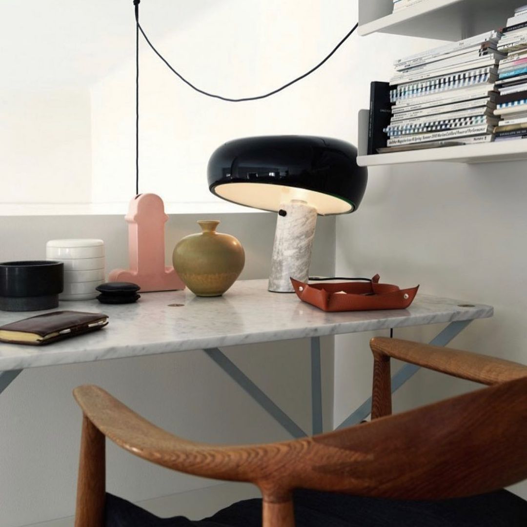 Minimalist Cylindrical Table Lamp with Dome Shade