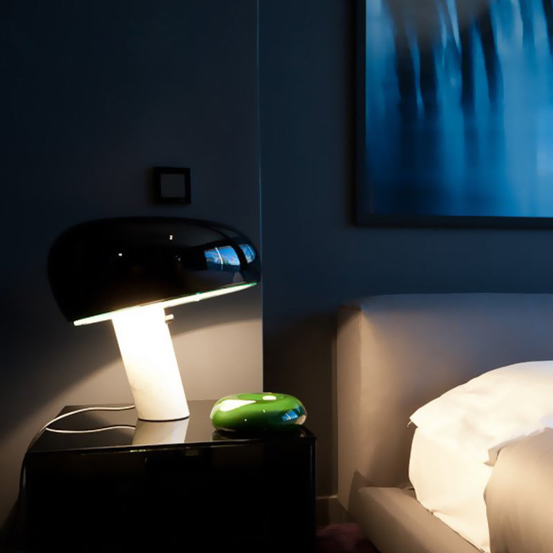 Minimalist Cylindrical Table Lamp with Dome Shade