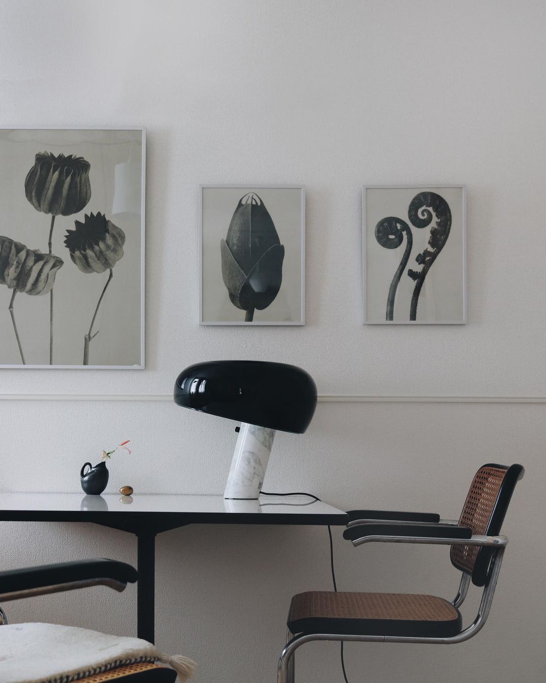 Minimalist Cylindrical Table Lamp with Dome Shade