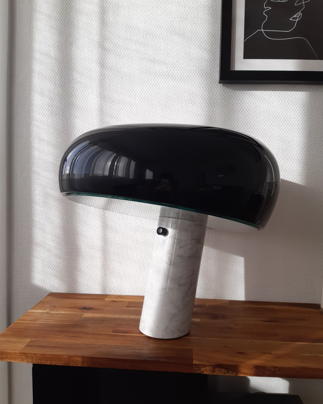 Minimalist Cylindrical Table Lamp with Dome Shade
