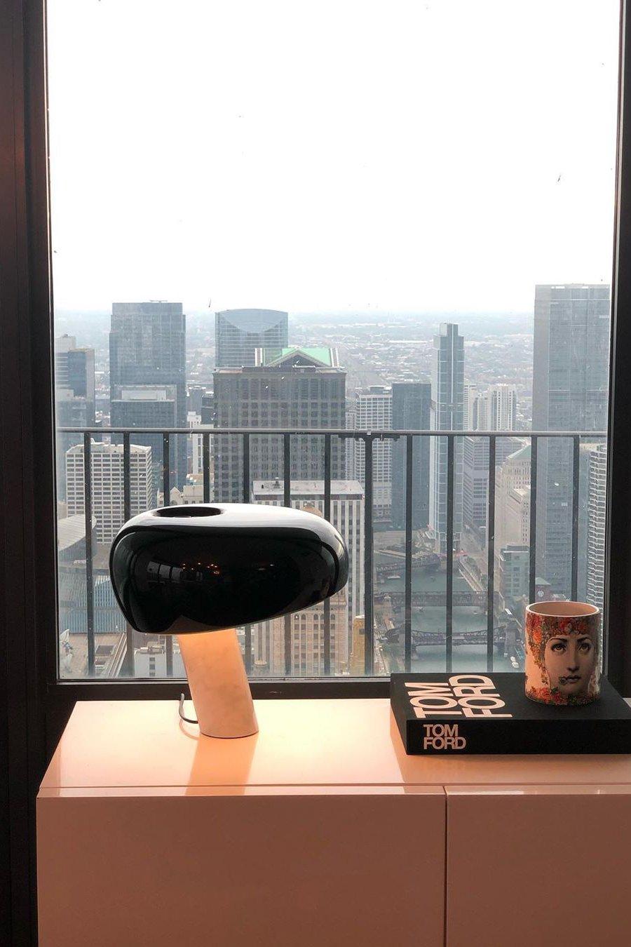 Minimalist Cylindrical Table Lamp with Dome Shade