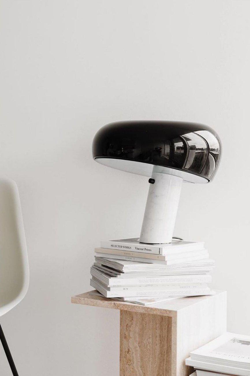 Minimalist Cylindrical Table Lamp with Dome Shade