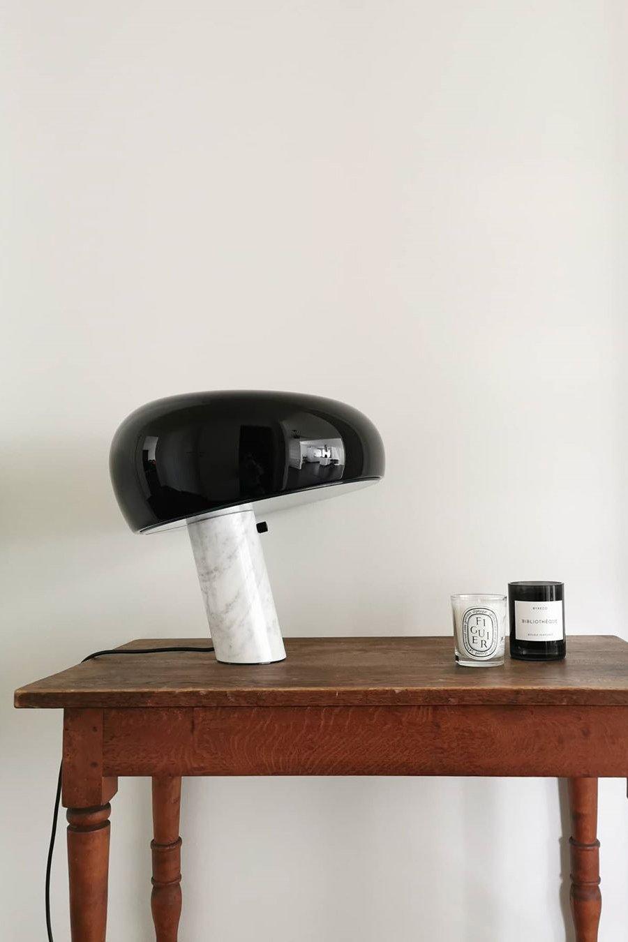Minimalist Cylindrical Table Lamp with Dome Shade