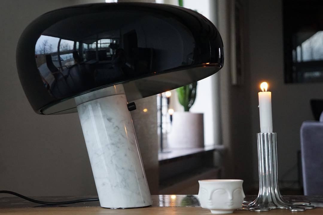 Minimalist Cylindrical Table Lamp with Dome Shade