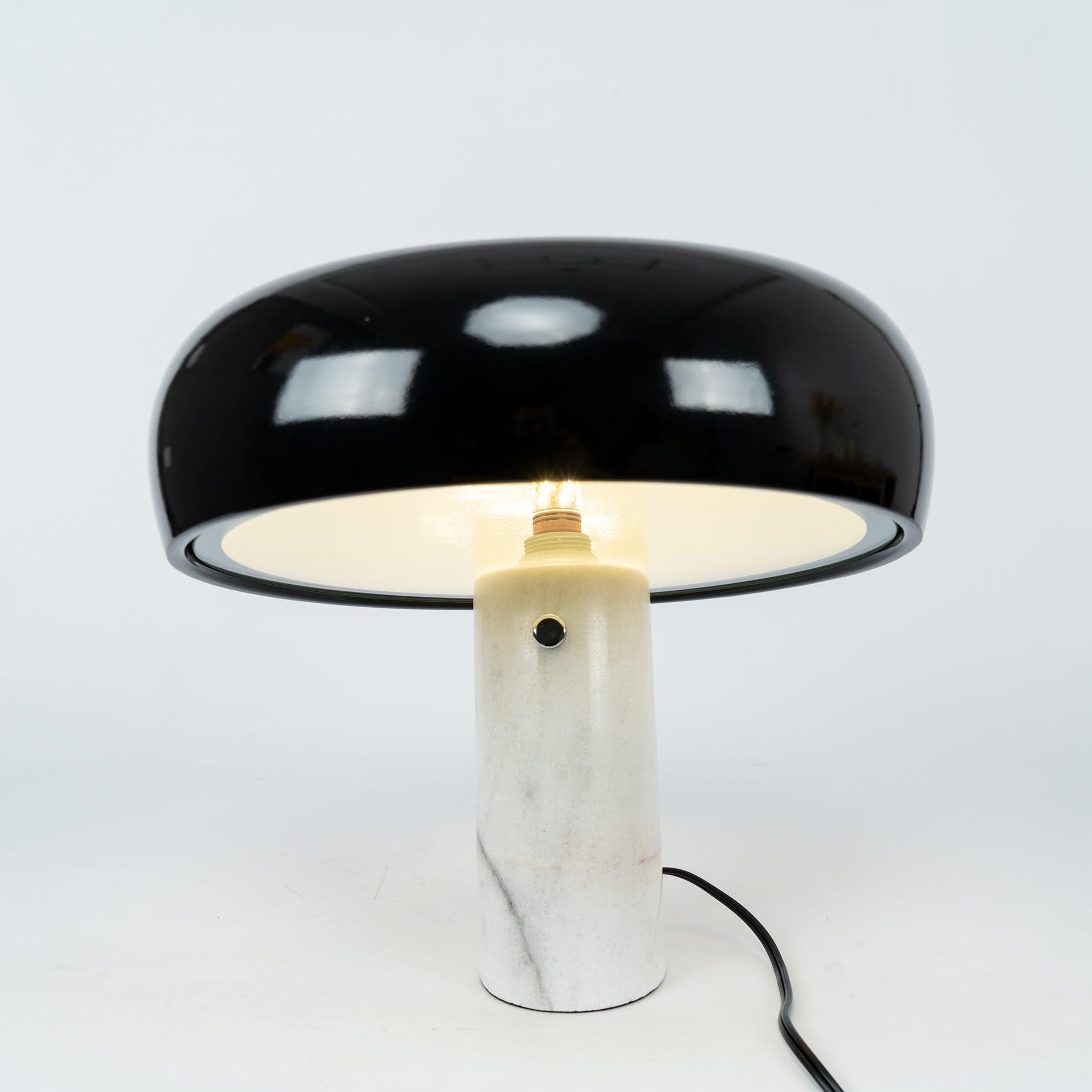 Minimalist Cylindrical Table Lamp with Dome Shade