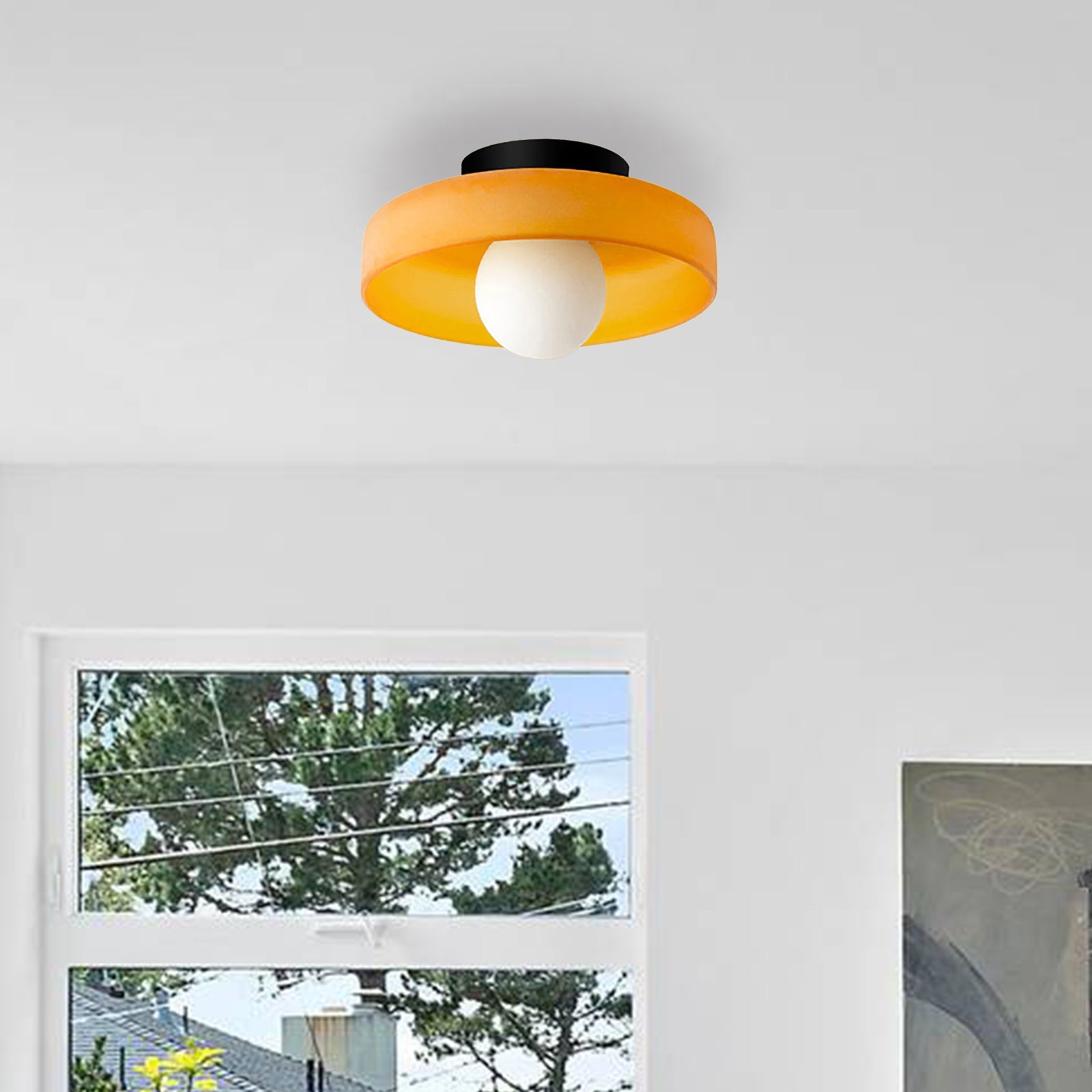 Modern Morandi Ceiling Light – Minimalist Glass Design