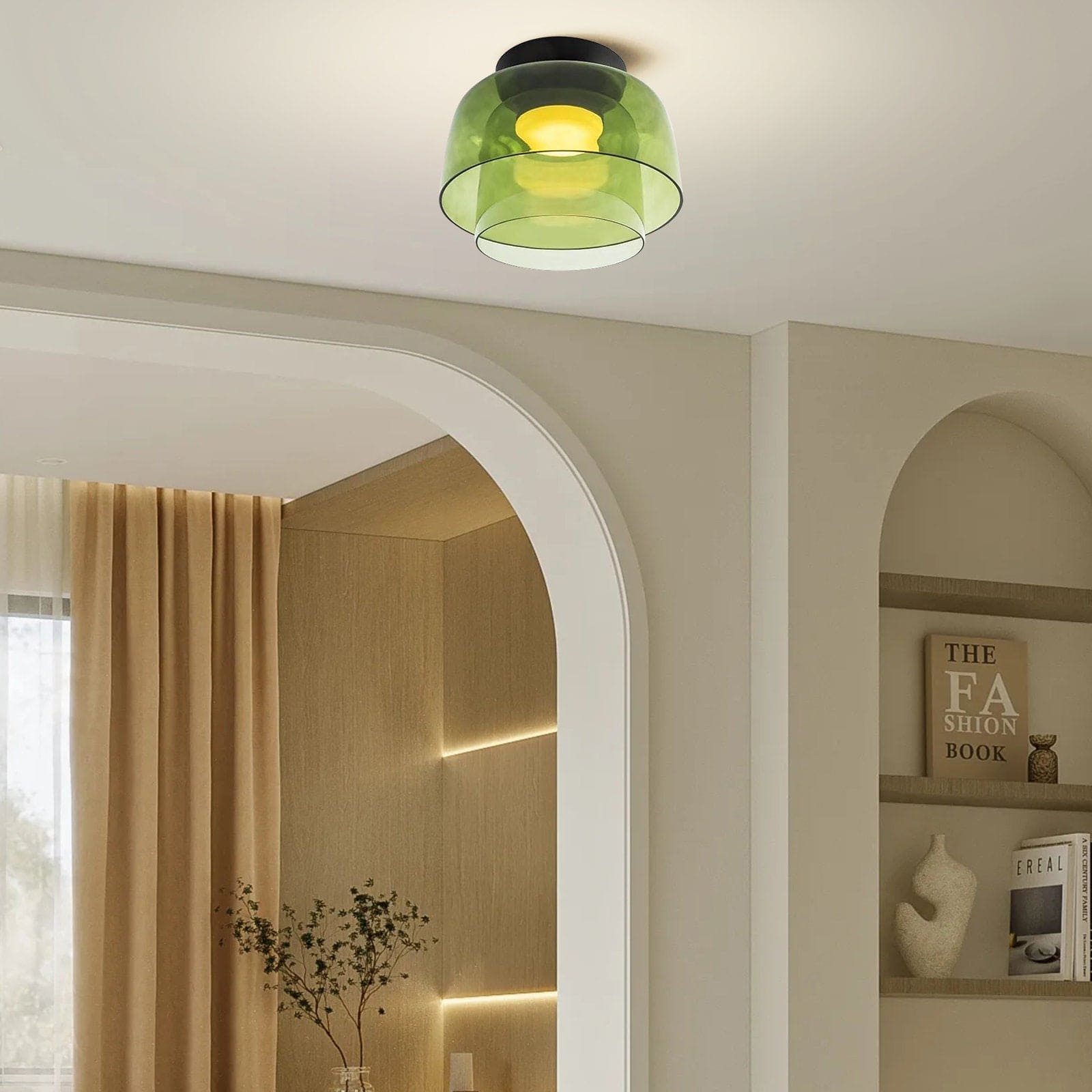 Modern Nordic Glass Ceiling Light – Multi-Layer Design