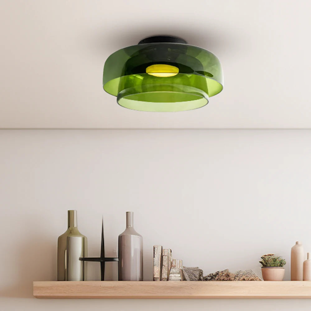 Modern Nordic Glass Ceiling Light – Multi-Layer Design