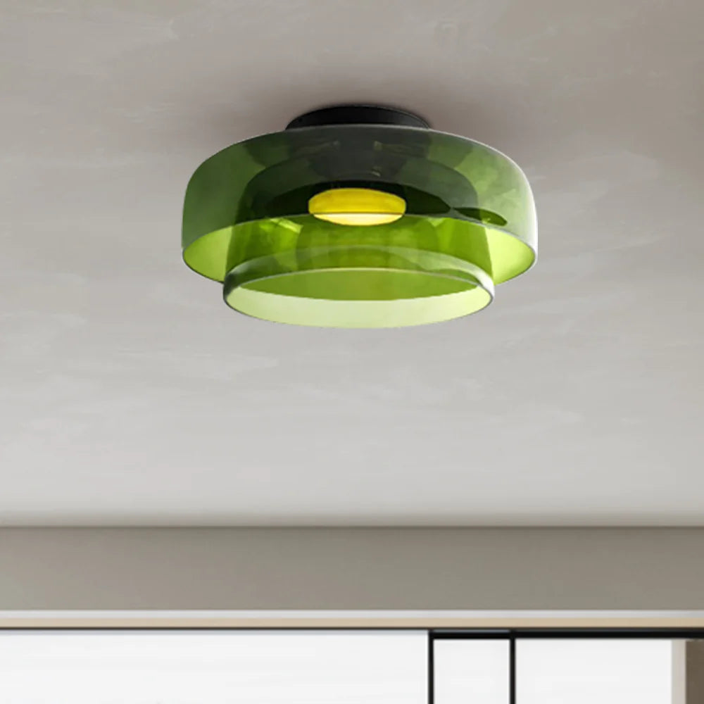 Modern Nordic Glass Ceiling Light – Multi-Layer Design