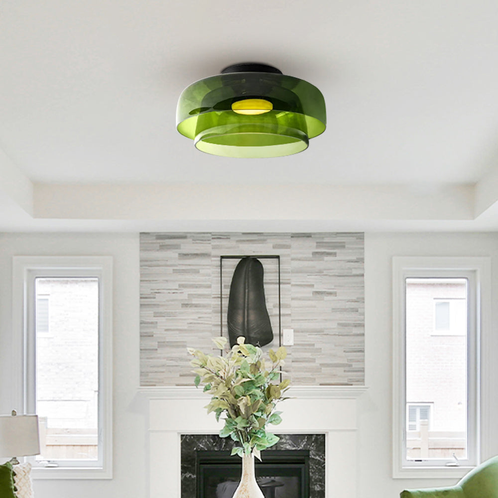 Modern Nordic Glass Ceiling Light – Multi-Layer Design