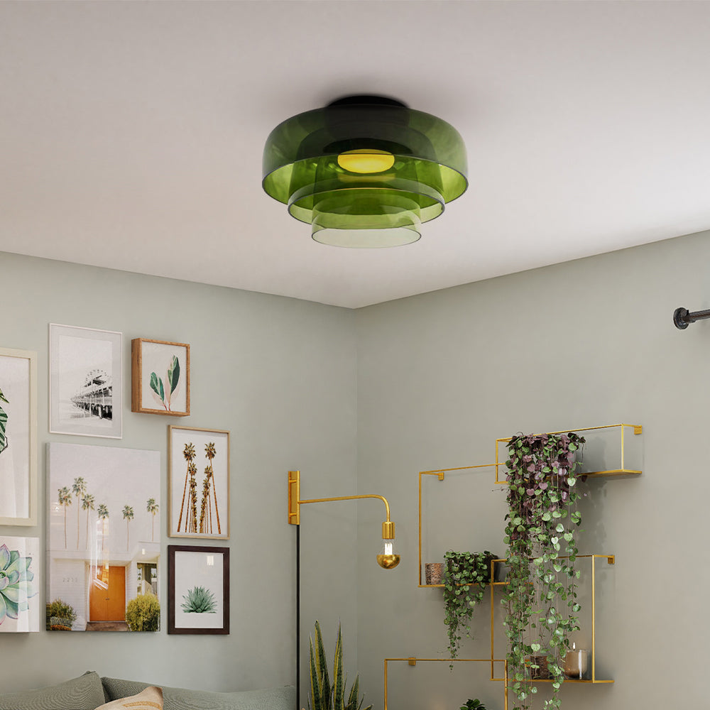 Modern Nordic Glass Ceiling Light – Multi-Layer Design
