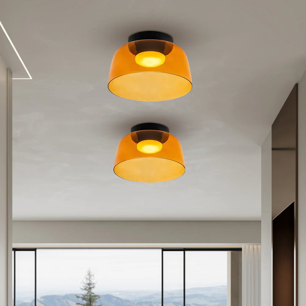 Modern Nordic Glass Ceiling Light – Multi-Layer Design
