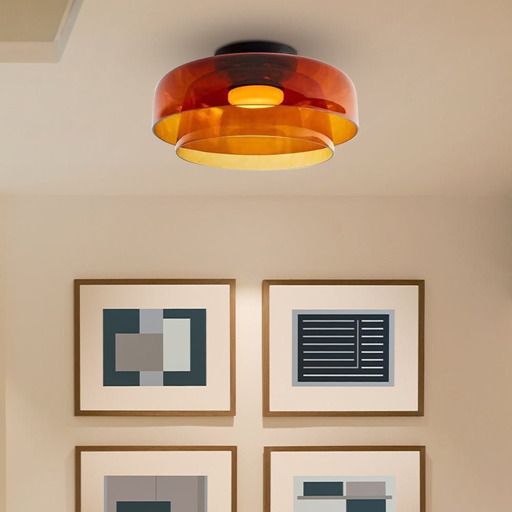 Modern Nordic Glass Ceiling Light – Multi-Layer Design