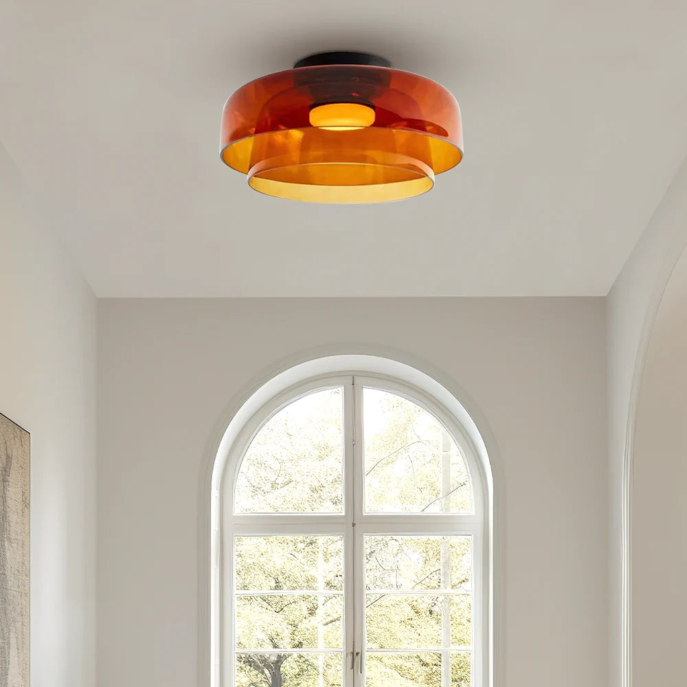 Modern Nordic Glass Ceiling Light – Multi-Layer Design