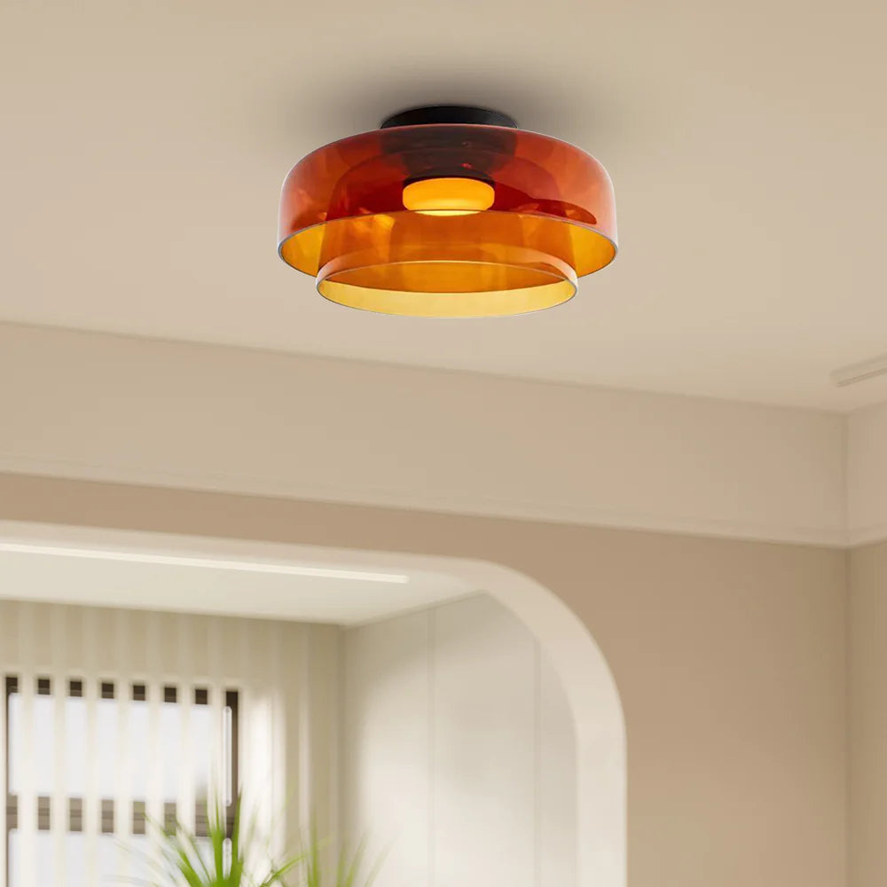Modern Nordic Glass Ceiling Light – Multi-Layer Design