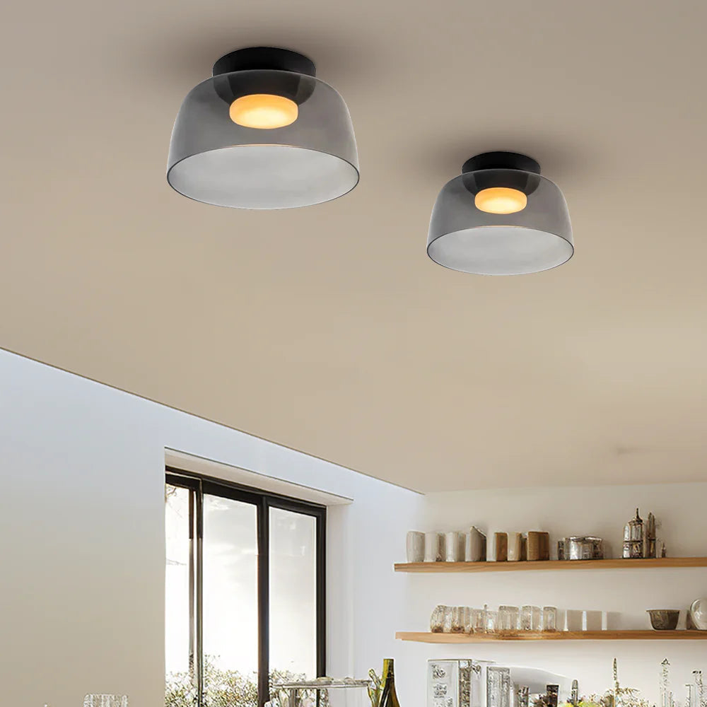 Modern Nordic Glass Ceiling Light – Multi-Layer Design