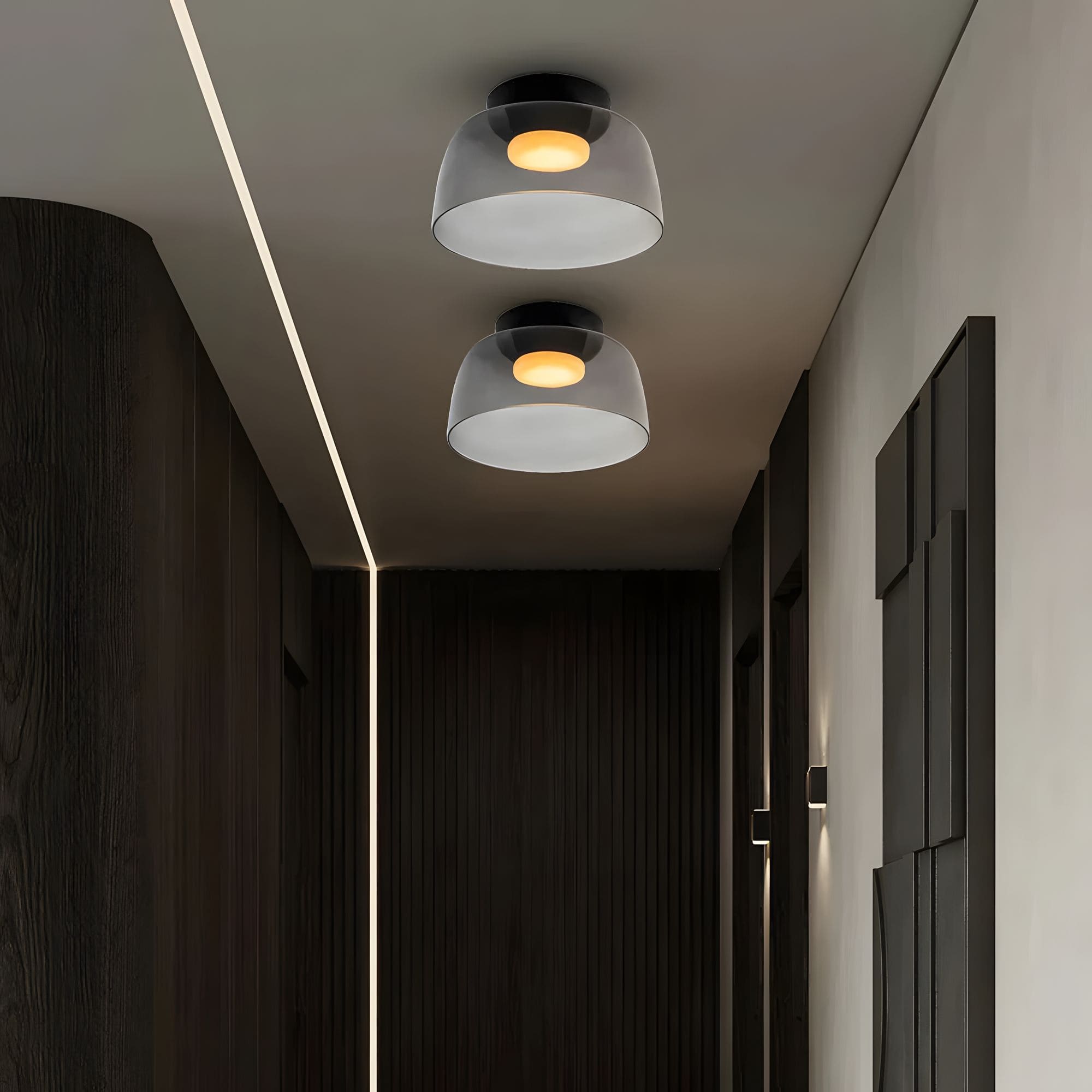 Modern Nordic Glass Ceiling Light – Multi-Layer Design