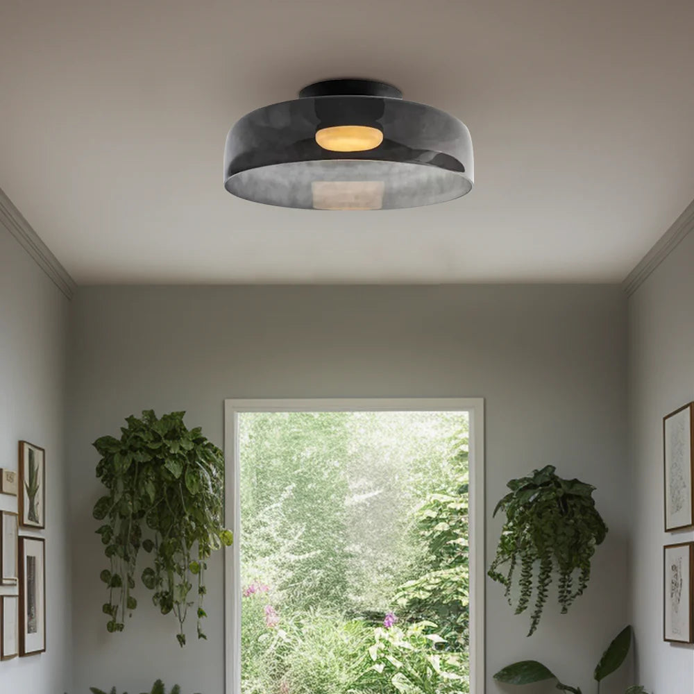 Modern Nordic Glass Ceiling Light – Multi-Layer Design