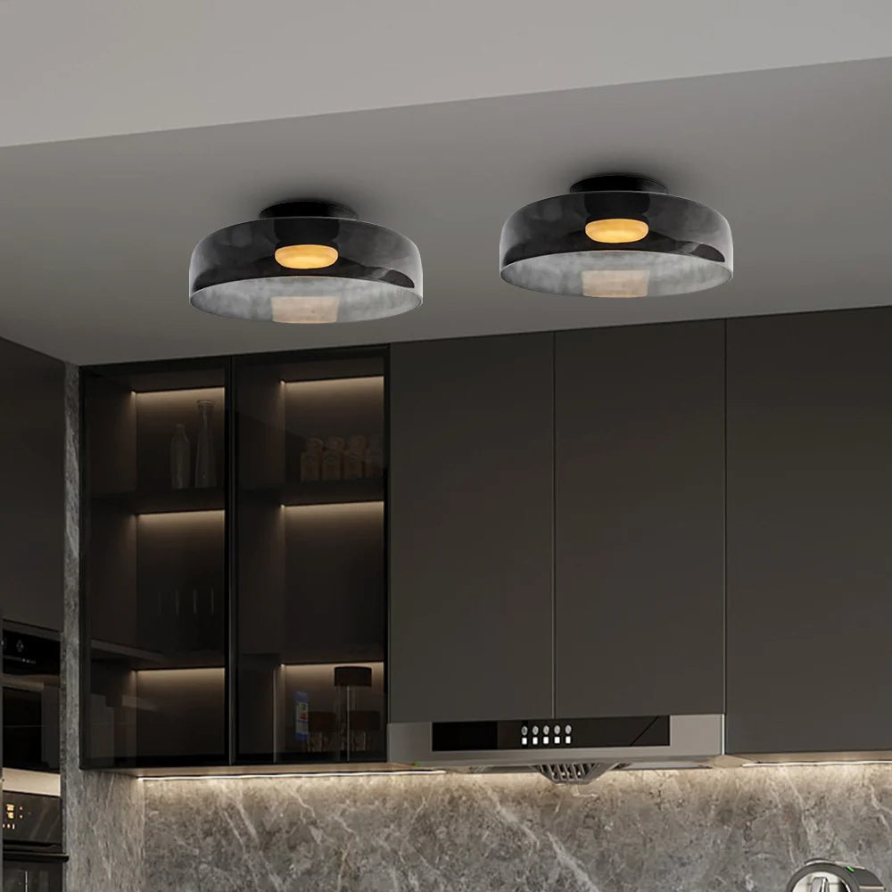Modern Nordic Glass Ceiling Light – Multi-Layer Design