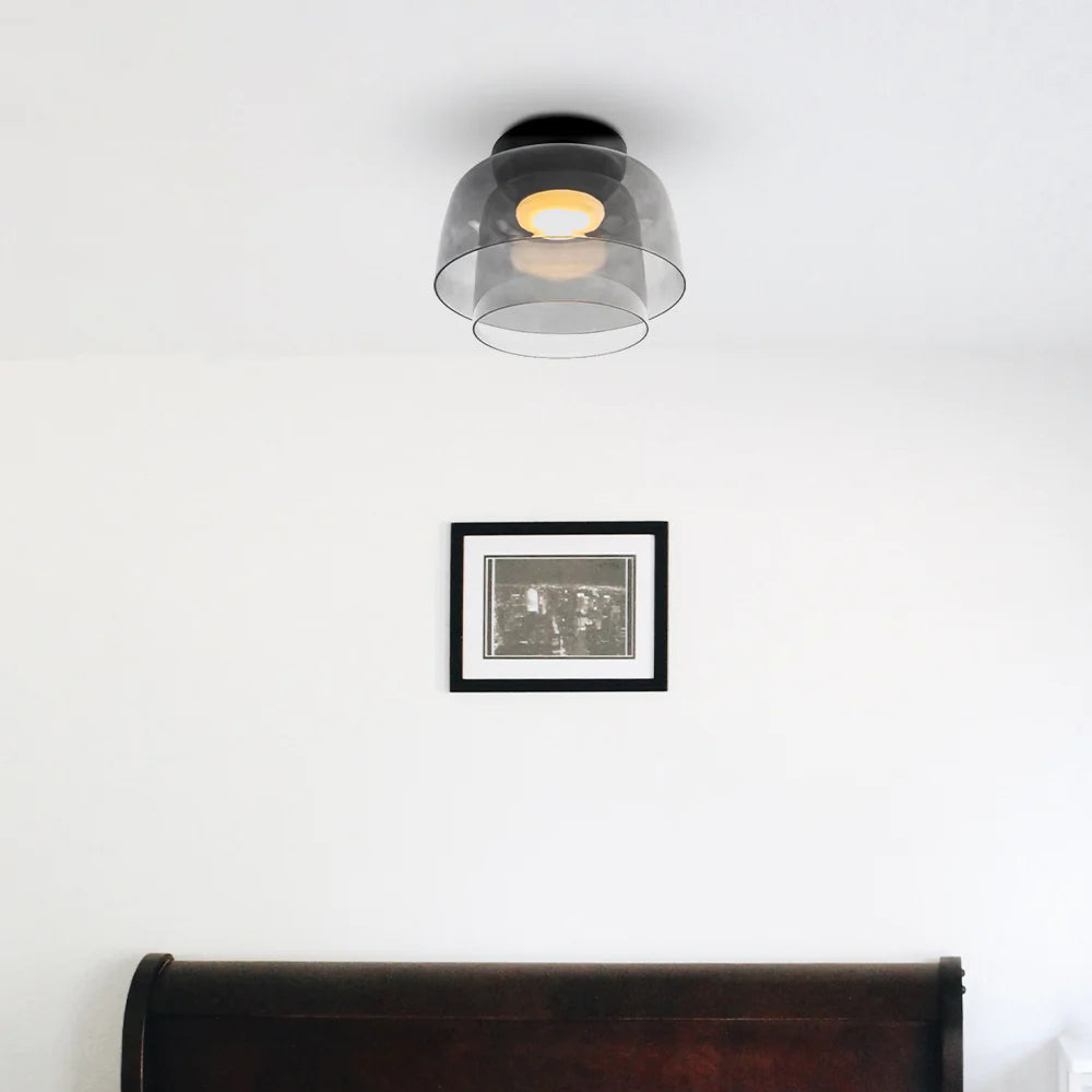 Modern Nordic Glass Ceiling Light – Multi-Layer Design