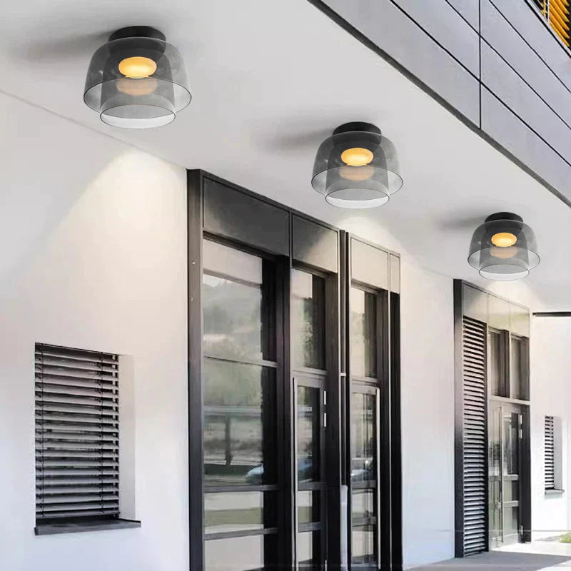Modern Nordic Glass Ceiling Light – Multi-Layer Design