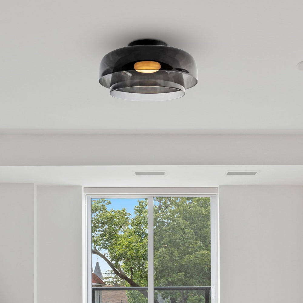 Modern Nordic Glass Ceiling Light – Multi-Layer Design