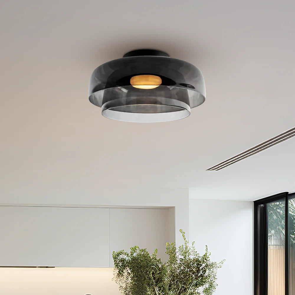 Modern Nordic Glass Ceiling Light – Multi-Layer Design