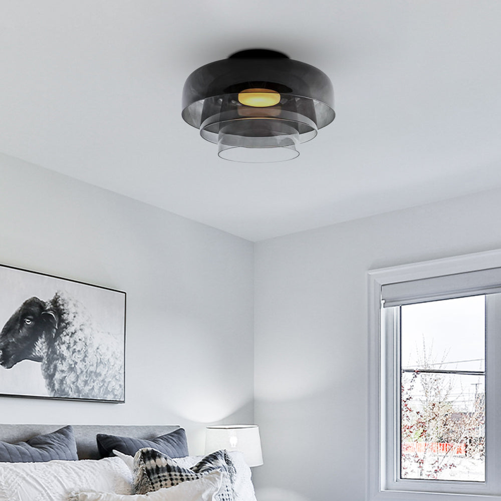 Modern Nordic Glass Ceiling Light – Multi-Layer Design