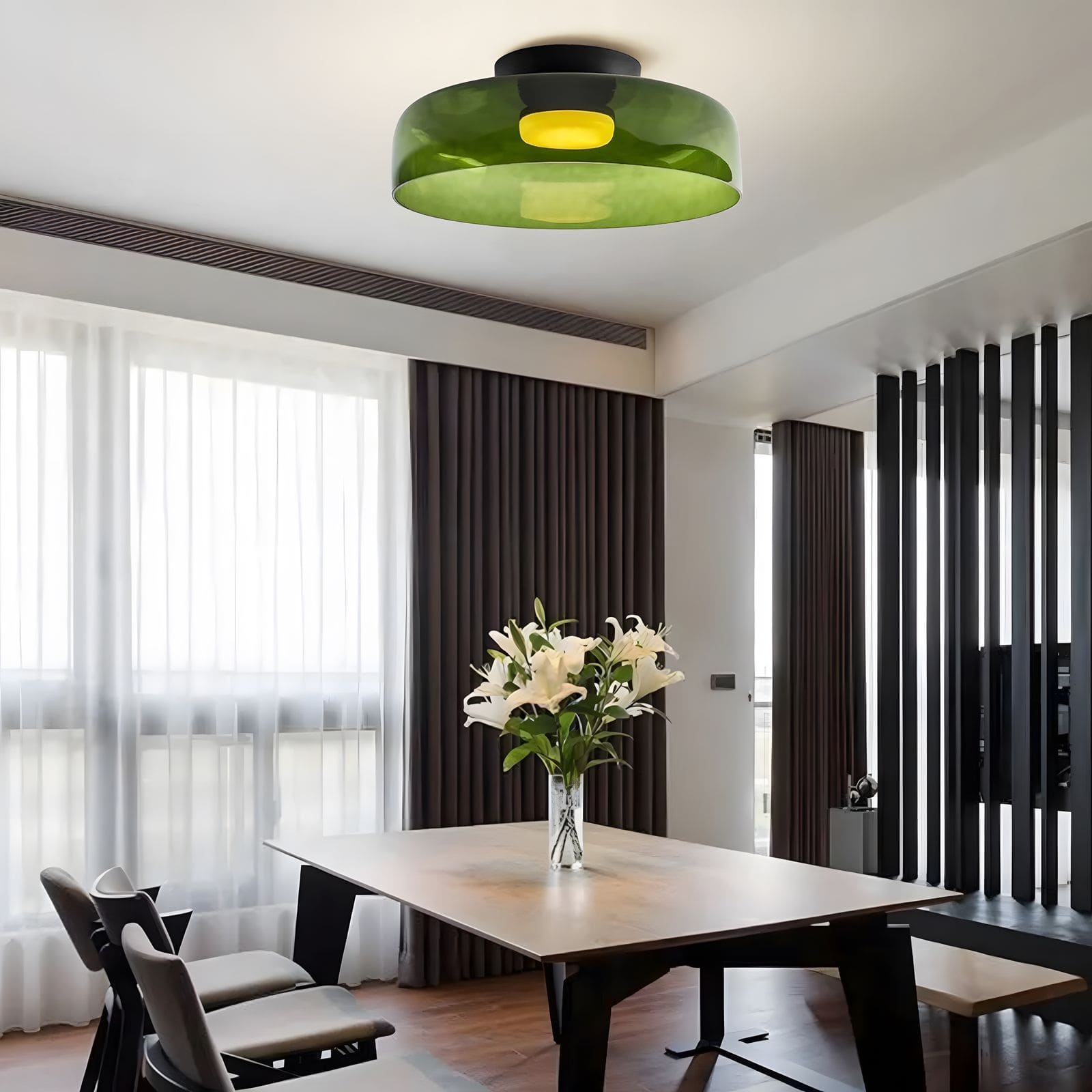 Modern Nordic Glass Ceiling Light – Multi-Layer Design