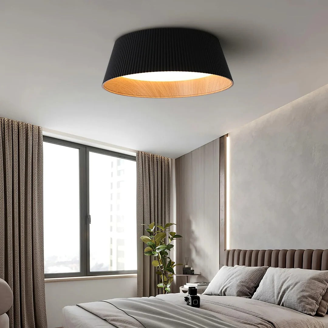 Modern Ribbed Ceiling Light Fixture