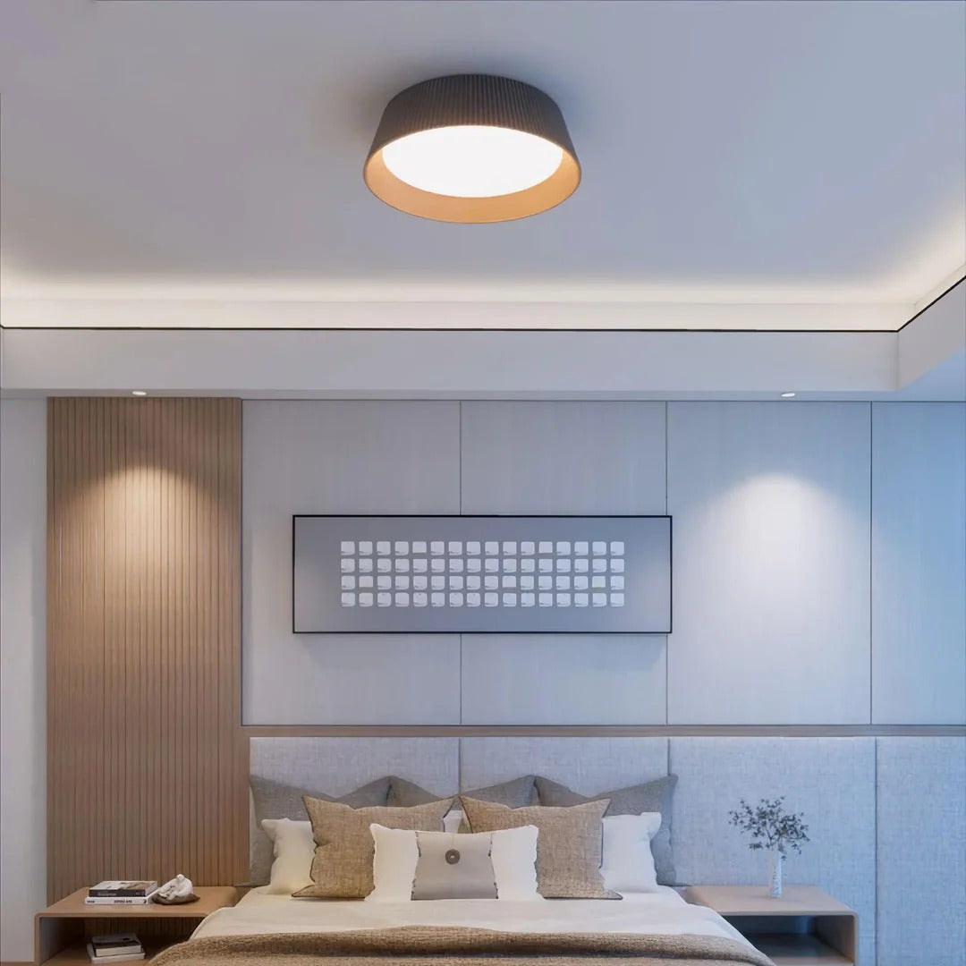 Modern Ribbed Ceiling Light Fixture